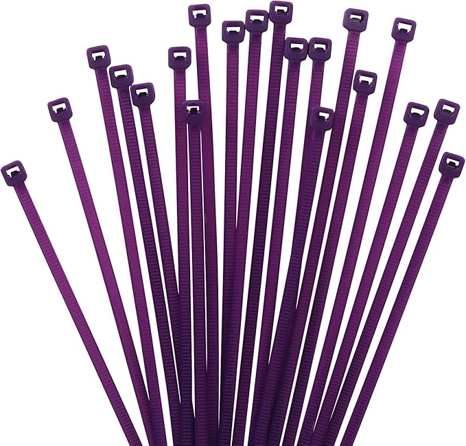 XINGO 1000 PCS 6 inch Cable Zip Ties, 18lb Strength, Small Tie Wraps Self-Locking Nylon Zip Ties for Indoor and Outdoor Use (Purple)