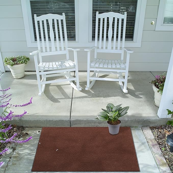 AAZZKANG Blank Doormat Outdoor Entrance Non Slip Front Door Mat 2-Pack Ultra Absorb Mud Easy to Clean Multi-Purpose Carpet for Patio,Garden,Home Large 36"x24"