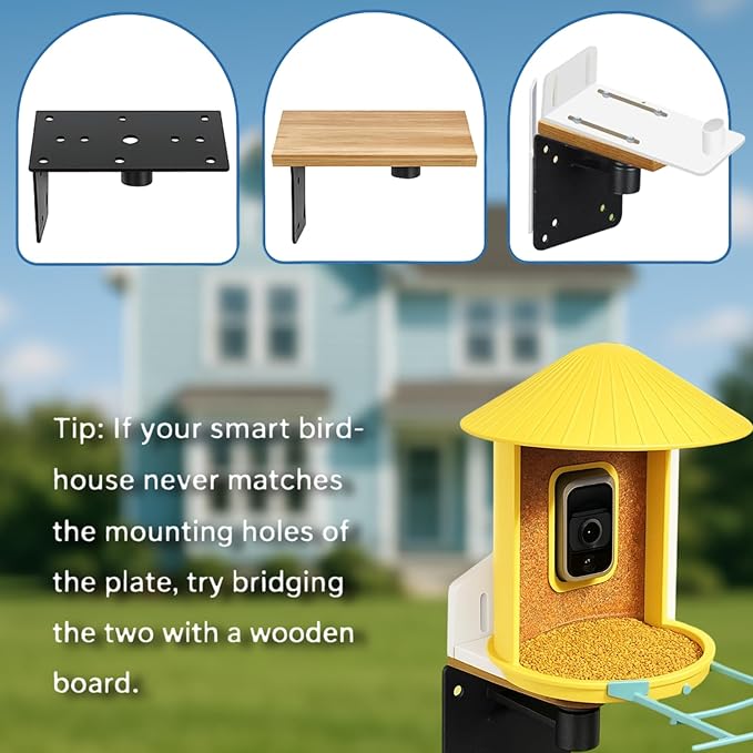 Heavy Duty Bird Feeder Pole - 117" Extra Tall Bird House Stand Outdoor, Anti-Tip Auger & Stable Mount for Smart Camera Birdfeeder,Bluebird House, Bird Buddy, Birdfy