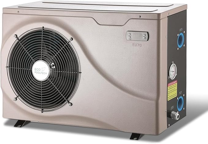 Electric Pool Heaters for Above Ground and Inground Pools, Max 22,462 BTU Up to 6500gallons Swimming Pool Heat Pumps, Fits 11/15/16ft Pools Heating, 120V/60Hz Pool Warmer, EU70
