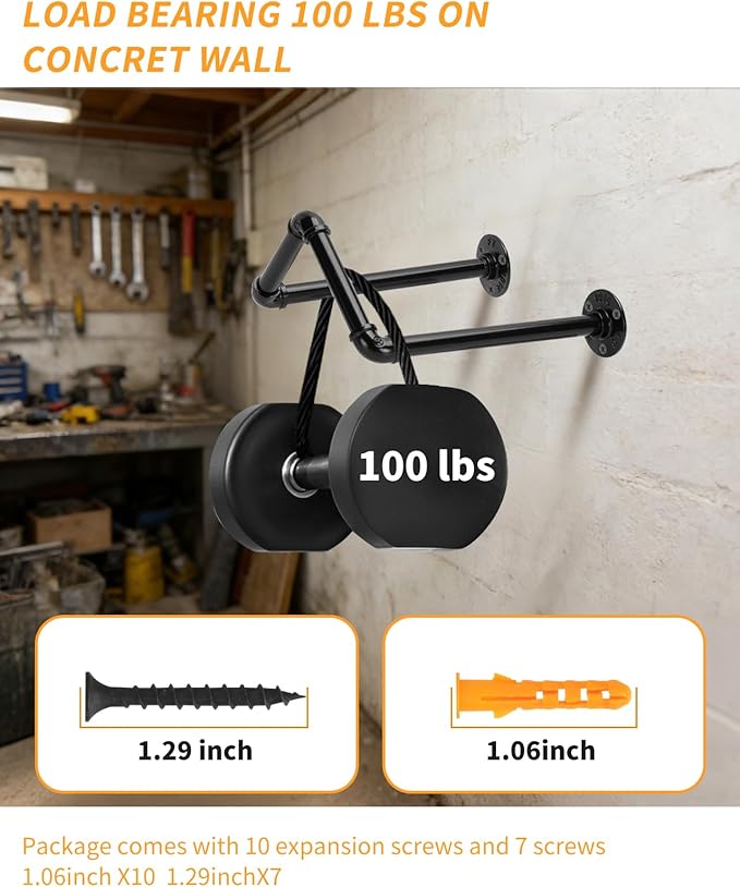 Garden Hose Holder Wall Mounted Heavy Duty Metal Hose Hanger Water Hose Holder Hose Reel Hose Hooks for Water Hose, Extension Cords, Vacuum Lines Storage Organizer for Garden,Garage,Yard