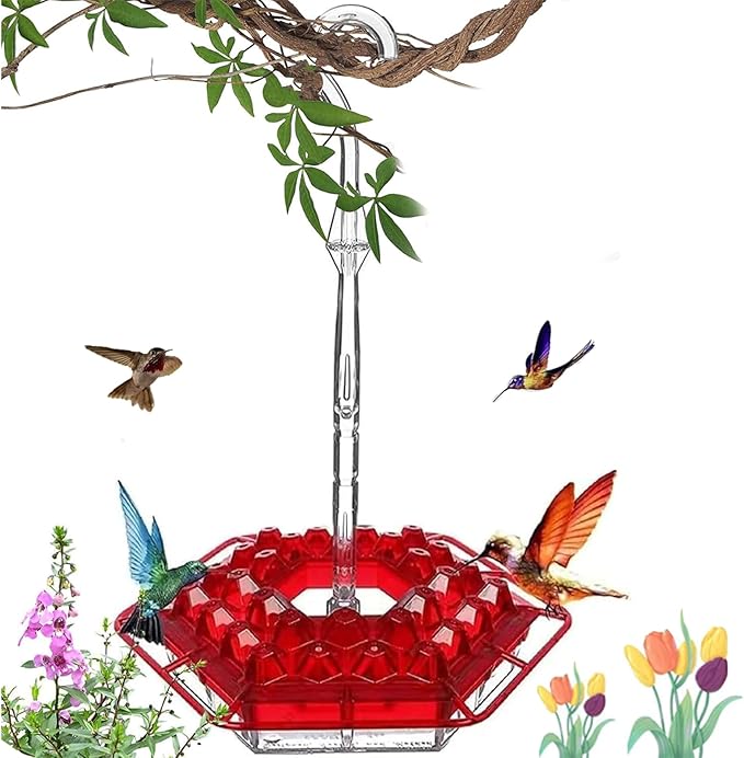 Sherem Hummingbird Feeders for Outdoors Hanging, 2026 New Shirem Hummingbirds Feeder with Ant Moat, Easy to Clean Bird Feeder for Gardens, Leak-Proof Design Outdoor Decor,Ant and Bee Proof
