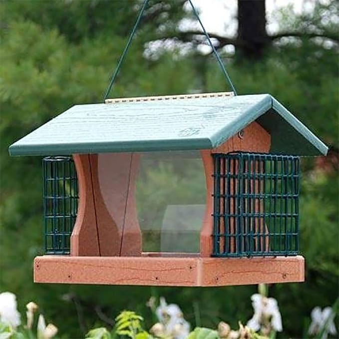 Woodlink Going Green Large Premier Bird Feeder With Suet Cages Model GGPRO2, Plastic, 13.5"L x 11.75"W x 10.5"H