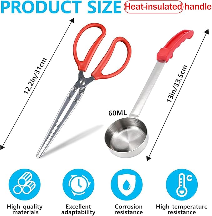 Mini Fire Stick Tongs Pellet Scoop Set Compatible with Solo Stove Mesa/XL, Fireplace Tabletop Fire Pit Accessories, Grabber Tools for Mini Firewood & Pellet Handling