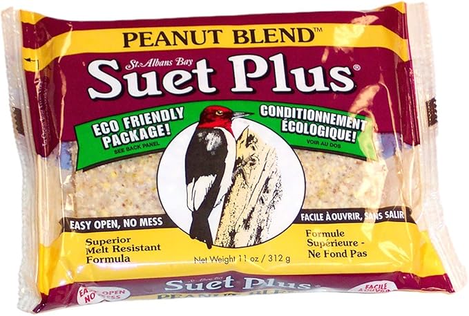 Suet Feeder and Suet Cakes for Wild Birds | 5 Flavors of Suet Cakes for Wild Birds | 11 Ounces Each