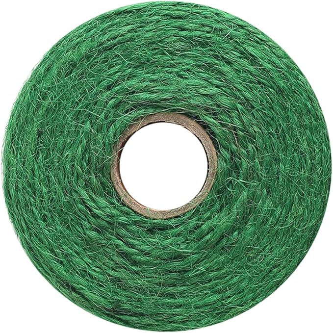 Vivifying Garden Twine, 656 Feet 2mm Green Plant Ties, Strong Jute Twine String for Climbing Plants, Tomatoes, Floristry, Crafts
