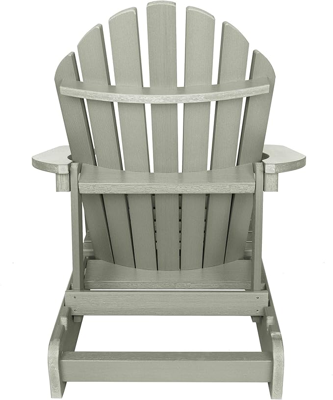 Highwood Hamilton Made in The USA Folding and Reclining Adirondack Chair, Adult Size, Eucalyptus
