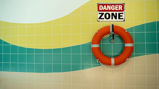 Vintage Garage Decor Danger Zone Funny Wall Decor Metal Tin Signs Man Cave Gift Retro Bar Art Bathroom Decor 12x8 in