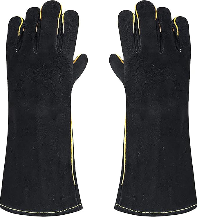 Heat Resistant Gloves for Grill BBQ,Long Sleeve Grill Gloves for Baking,Oven,Fireproof, Stove,Welder,Welding,Fireplace