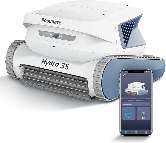 Chasing Hydro 3S Robotic Pool Cleaner for Inground Pools - 300min Runtime, Dual-Centrifugal Pumps, 4 Cleaning Modes, Ideal for Private and Commercial Pools
