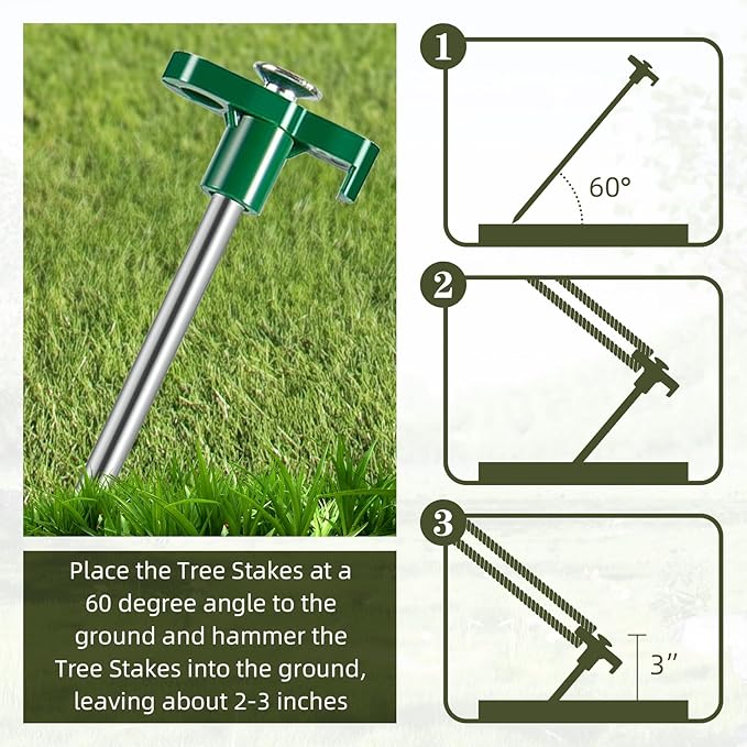100 Pack Tent Stakes Heavy Duty 10 Inch Camping Stake Yard Stakes Metal Tent Pegs for Ground Stake Spikes for Camping Garden Yard (Green)