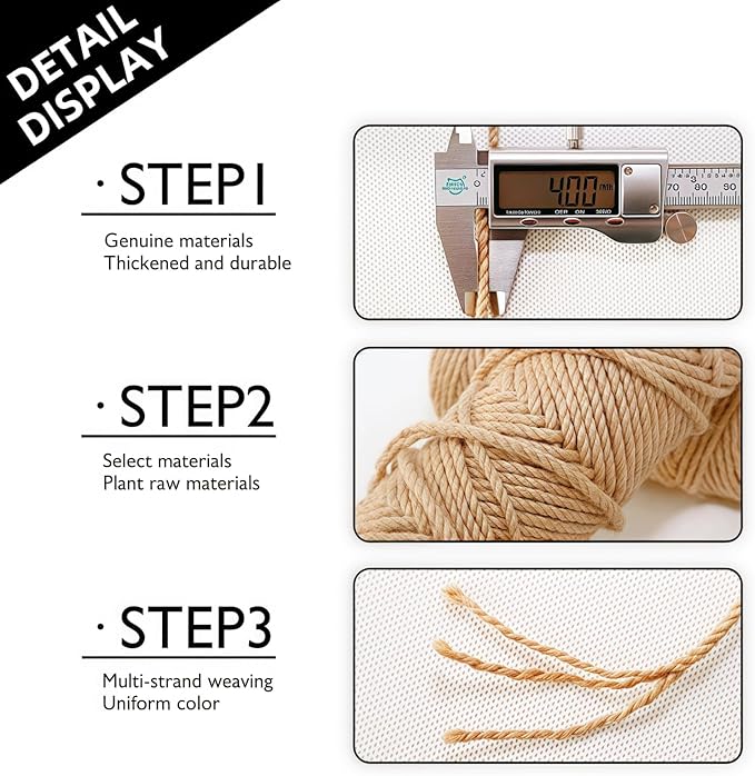 4MM Natural Jute Twine String — 120Ft Brown Durable Jute Rope, Used for Hand Crochet, Climbing Plant, Gardening Flowers, Home Decorations, Art Crafts Gift Packaging, Weddings, Christmas