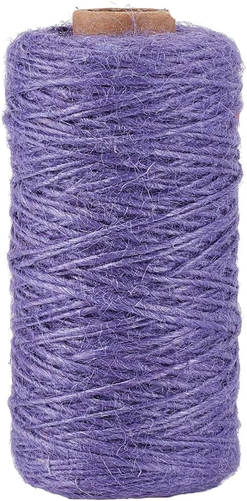 328 Feet/100M 1mm Thin Twine String Jute Cord Garden Rope Hemp Cord 1 Ply Craft Jewelry Beading Cord Thread for Bracelets Braiding Gift Wrapping Art Decor Gardening Climbing Plant Crafts