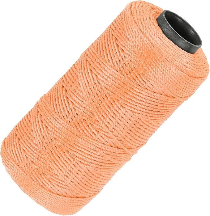 MECCANIXITY Nylon String 3 Strands Twisted Mason Line 1.5mm x 218 Yards Nylon Twine String for DIY Projects, Home Improvement, Gardening, Gift Wrapping, Christmas Party Supplies, Pink