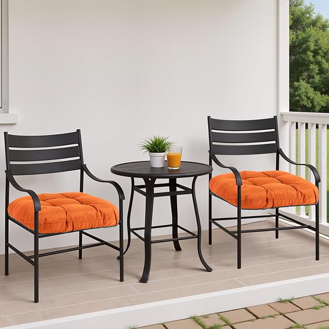 MTMR Water-Repellent Outdoor Chair Cushions Set of 2, 19”X19” Patio Chair Cushions with High Elasticity PP Cotton, Thick Tufted Outdoor Patio Furniture Cushions, Seat Cushions for Outdoor Furniture