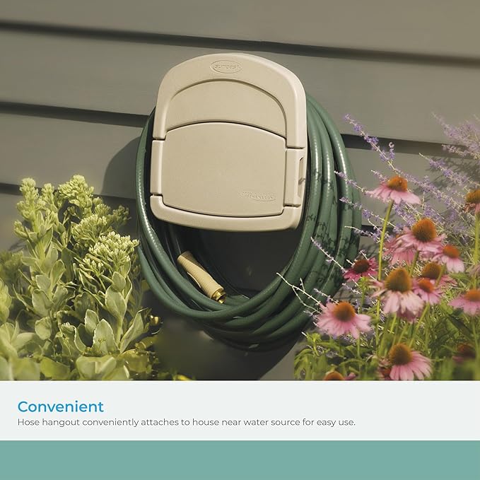 Suncast CPLDHH15000 Deluxe Garden Hangout with 150-Foot Capacity and Enclosed Storage Compartment,DHH150 Hose Hanger,No Size,Light Taupe,(Pack of 4)