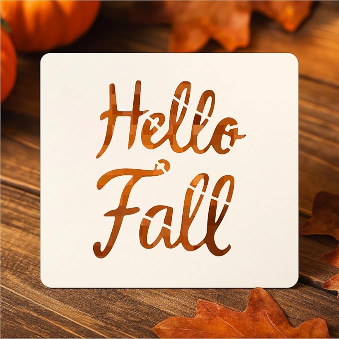 Fall Stencils 56PCS 4in Reusable Plastic Templates Fall Craft Paint Stencil DIY Crafts Thanksgiving Autumn Decoration for Fabrics Window Wall Home Wood(4inch 56 Pack)