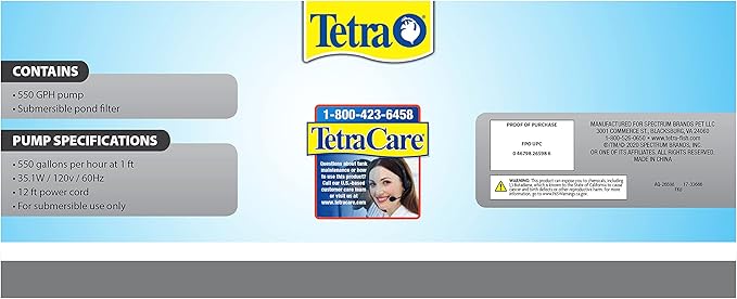 Tetra Pond Filtration Fountain Kit, Includes 3 Fountain Attachments