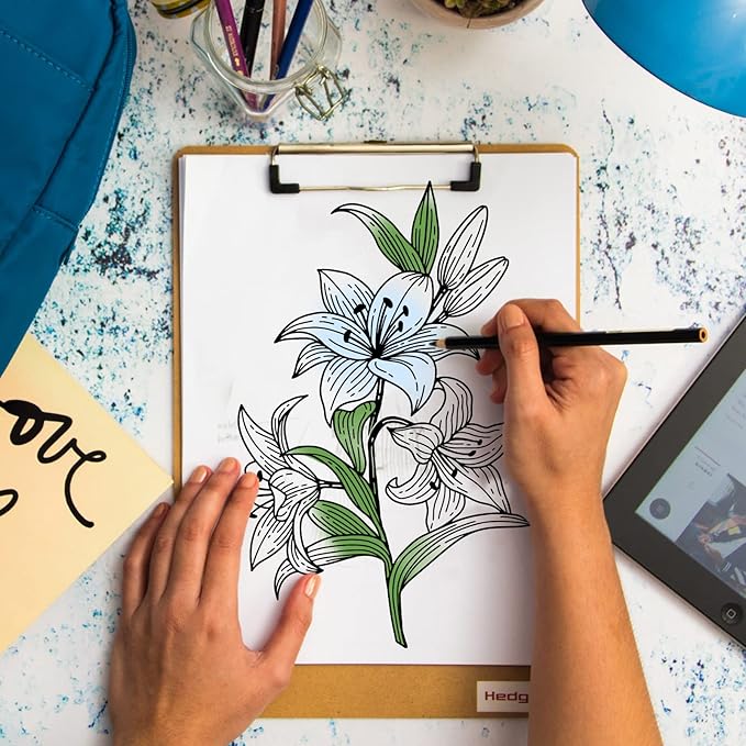 OLYCRAFT 2pcs Silk Screen Printing Stencils Lily Flower Silkscreen Stencil Self-Adhesive Reusable Floral Paint Stencil Mesh Transfers for Printing on Wood Fabric T-Shirts DIY Decoration - 8.5x11 Inch