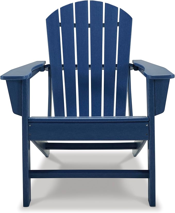 Signature Design by Ashley Outdoor Sundown Treasure HDPE Patio Adirondack Chair, Blue