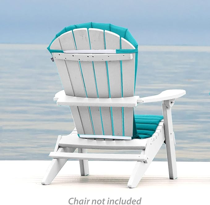 Outdoor All-Weather Patio Chair seat Cushion , Quick Drying Olefin Fabric - Adirondack Chair Cushion for Your Chair-Chair not Included (Tile Blue)