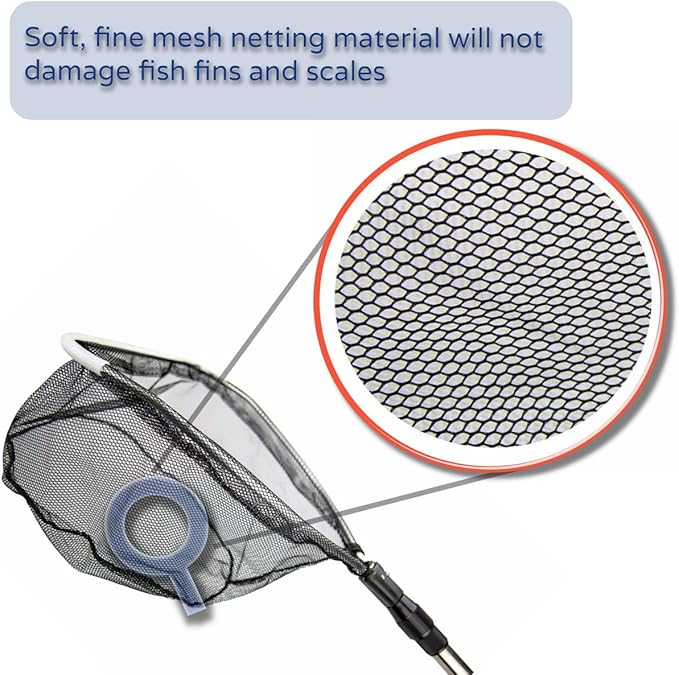 Aquascape Heavy-Duty Pond Fish Net with Extendable Handle – Durable, Fine Mesh, Multi-Purpose Koi & Fish & Debris Removal Tool for Ponds & Water Gardens, 36 to 69 inches Telescoping Handle, 98560