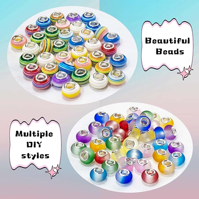 255Pcs Fairy Wand Garden Stake Beads Kits with Large Hole Beads and Crystal Balls, Beaded Garden Stakes Kit for Different Holidays, Fairy Garden Accessories Outdoor Kit, Beadable Items (Crystal Ball)