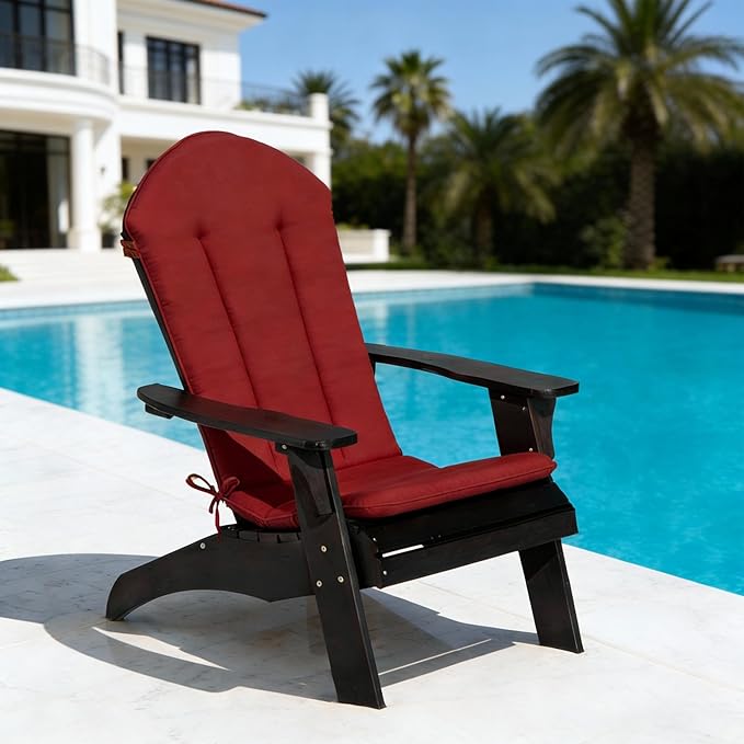 50"x20" Adirondack Chair Cushions Set of 2, Outdoor Rocking Chair Cushions Water-Resistant UV Resistant Weather Resistant High Back Patio Replacement Cushions,Folding Patio Chair Pad