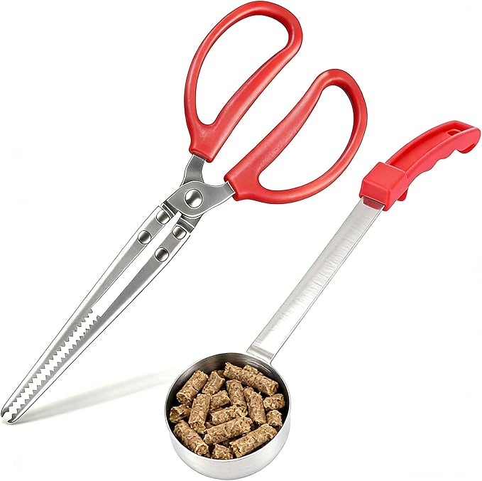 Mini Fire Stick Tongs Pellet Scoop Set Compatible with Solo Stove Mesa/XL, Fireplace Tabletop Fire Pit Accessories, Grabber Tools for Mini Firewood & Pellet Handling