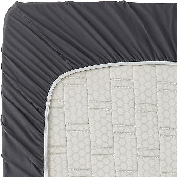 Clara Clark Fitted Sheet, Extra Deep Pocket Fits Deep Mattress, Luxury Soft Fitted Sheet Only, King Charcoal Gray