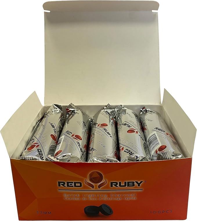 Coal Disks for Incense - Pack of 200 Coal Briquettes - 20 Rolls of 10 Tablets - Quicklighting - Slow Burning