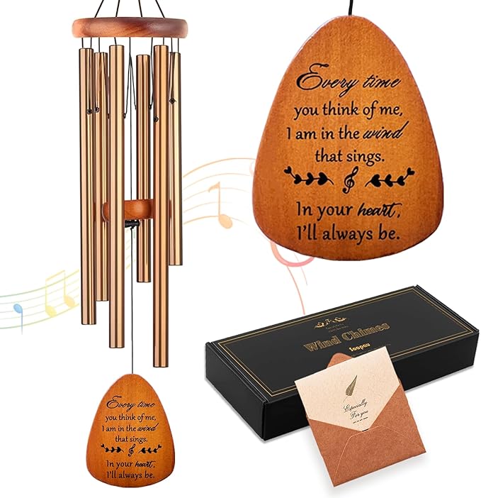 Memorial Gifts, Sympathy Wind Chimes Memorial Wind Chimes for Loss of Loved One Prime, Sympathy Gift, Bereavement/Remembrance Gifts in Memory of Loved One Mother Father, 30" Wooden