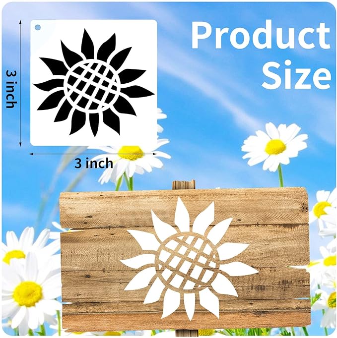 64 Pieces Stencils for Painting, Small Reusable Flower Plant Stencil, Art Craft Template for Painting on Wood, Wall, Fabric, Rock, Chalkboard, Sign, DIY Art Scrapbook Projects(Plants)