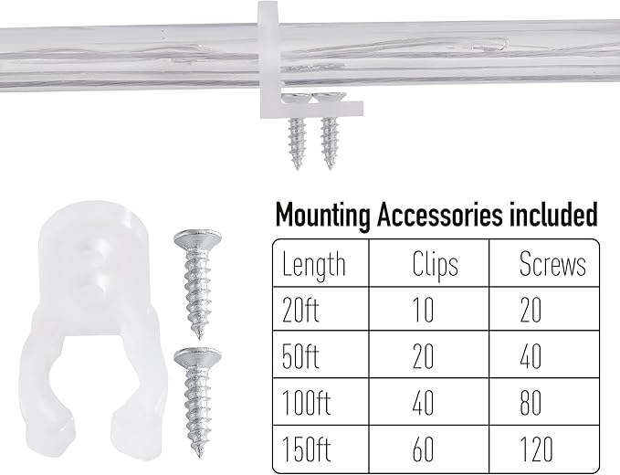 Waterproof LED Rope Lights, Connectable & Flexible with 8 Modes, Outdoor Lighting for Deck, Garden, Pool, Patio & Christmas Decor (White, 100ft)