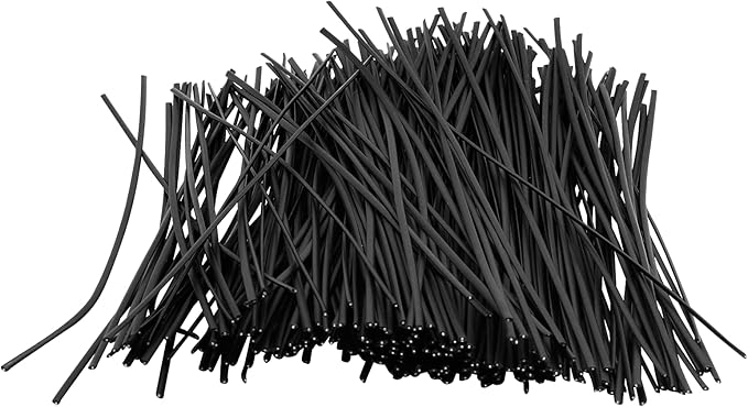 Piutouyar Black Metallic Twist Ties 6 Inch / 150mm, Twist Ties with Rugged Metal Innercores, Reusable Fastening for Cable Organize(250Pcs)