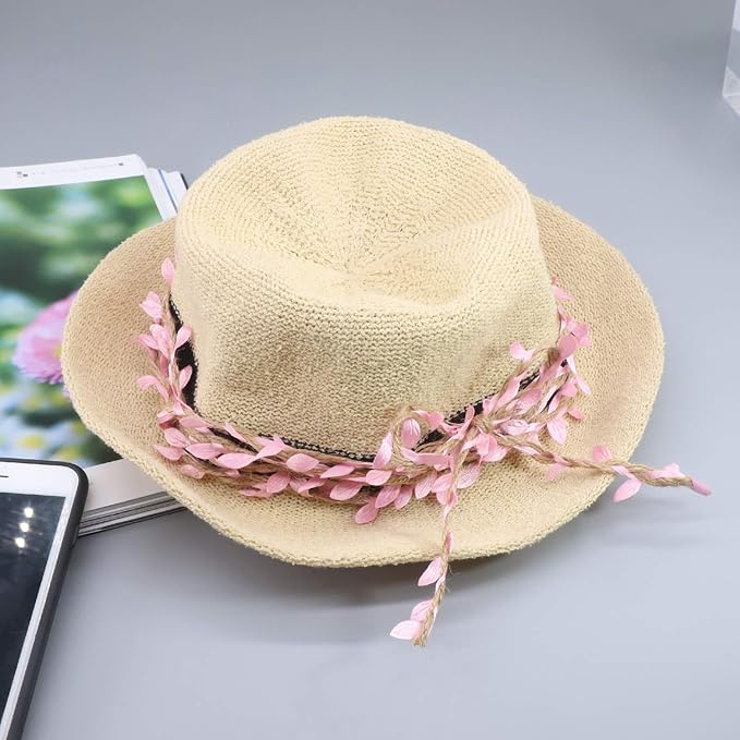 Soleebee 33 Feet 11 Yards Natural Hemp Jute Twine Burlap Leaf Trim Ribbon, Perfect Decorated Vine for DIY Craft Party Wedding Home Garden Decoration (Pink)