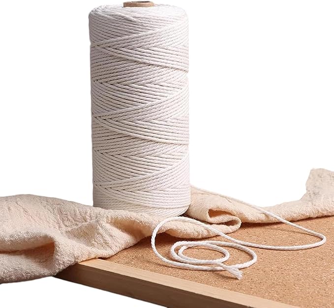 Twine String White, 1312 Feet Butchers Twine for Crafts Garden String Kite Garden for Gardening for Climbing Plants