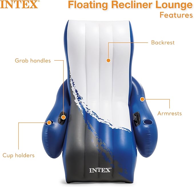 INTEX 26355EH Ultra XTR 18ft x 9ft x 52in Above Ground Swimming Pool Set with Sand Filter Pump, Inflatable Lounge Pool Recliners (4-Pack) and Inflatable Beverage Cooler (2-Pack)