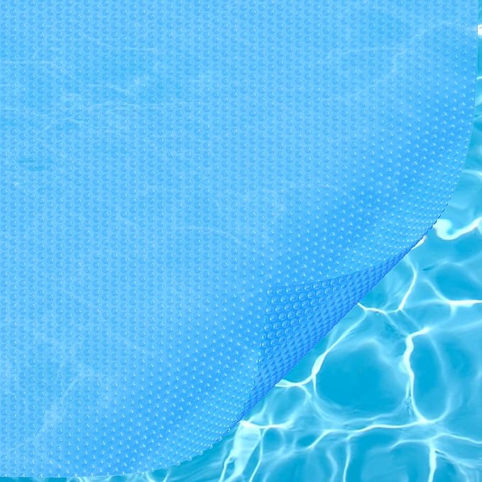 VEVOR Solar Pool Cover, 32 x 16 ft Rectangle Solar Blanket for Pools, 16 mil Solar Covers for Inground Above Ground Swimming Pool Solar, Blue