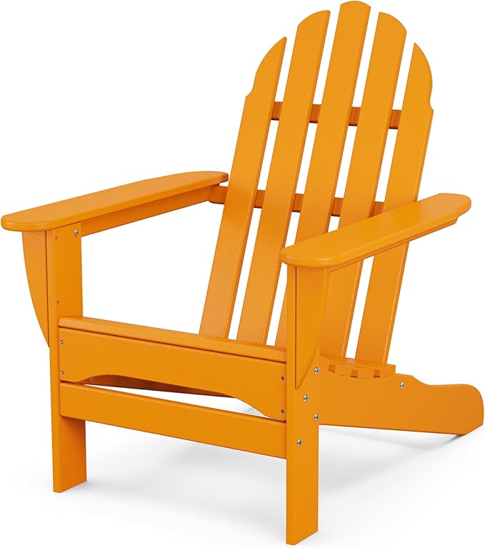 POLYWOOD AD4030TA Classic Outdoor Adirondack Chair, Tangerine