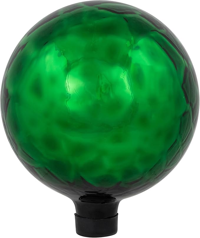 Northlight Smooth Turtle Shell Inspired Mirrored Outdoor Garden Gazing Ball - 10" - Green