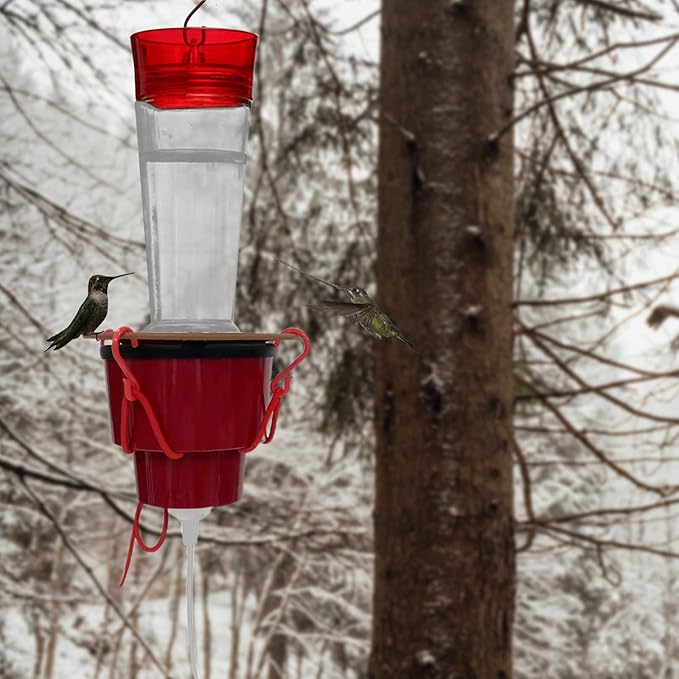 Hummingbird Feeder Heater, Heated Hummingbird Feeders for Outdoor, Bird Feeder Heater Attaches to Bottom Feed Hummingbirds in Freezing Weather Winter Outdoor Garden (Feeder NOT Included) (2)
