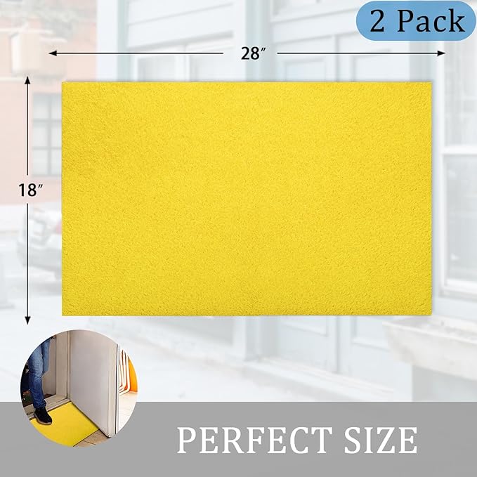 AAZZKANG Yellow Door Mats 2 Pack Multipurpose Utility Mats for Entryway, Plant Place