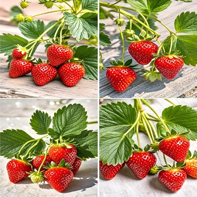 1700 Pieces Mixed Fruit Seeds for Garden Planting, 4 Varieties - Strawberry, Raspberry, Blueberry, Grape, Non-GMO Heirloom