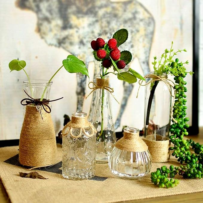 SMART&CASUAL 2mm Natural Jute Twine String Thin for Craft Plant Garden Gift Wrapping Christmas Handmade Art Decoration Packing String Home Art Decoration (Brown) (1100 Ft (330M))