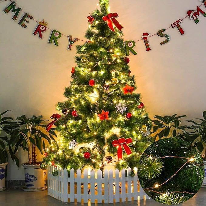 YoTelim LED Fairy String Lights with Remote Control - 2 Set 100 LED 33ft/10m Micro Silver Wire Indoor Battery Operated LED String Lights for Garden Home Party Wedding Festival Decorations(Warm White)