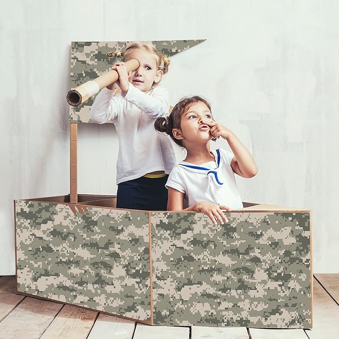 Outus 9 Pieces Camo Print Stencils Camouflage Painting Templates Reusable Grass Pattern Stencils Green Camo for DIY Scrapbooking Painting on Wood Crafts (11.8 x 11.8 Inch)