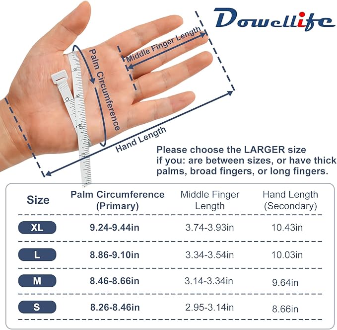 Dowellife Level 8 Reinforced Cut Resistant Gloves, Food Grade, Knife Safety Gloves for Meat Cutting, Oyster Shucking, Fish Fillet, Kitchen Slicing and Wood Carving, White, Large
