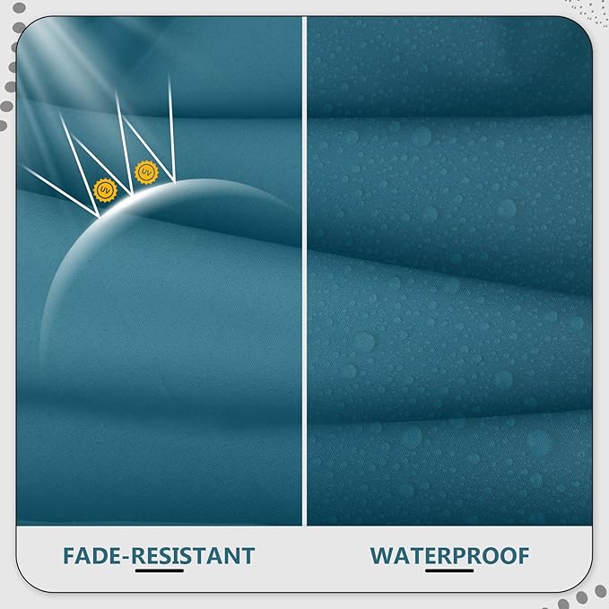 24" x 24" x 6" Outdoor Deep Seat Cushions - Waterproof & Fade Resistant Patio Furniture Replacement Cushions, Non-Slip Outdoor Cushions Fit Loveseats, Couches, Chairs, and Sofas
