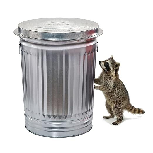 31 Gallon Galvanized Steel Trash Can with Lid - Heavy Duty Outdoor Metal Garbage Bin for Pet Food, Seed & Charcoal Storage - Rodent Proof, Weather Resistant & Rust Free
